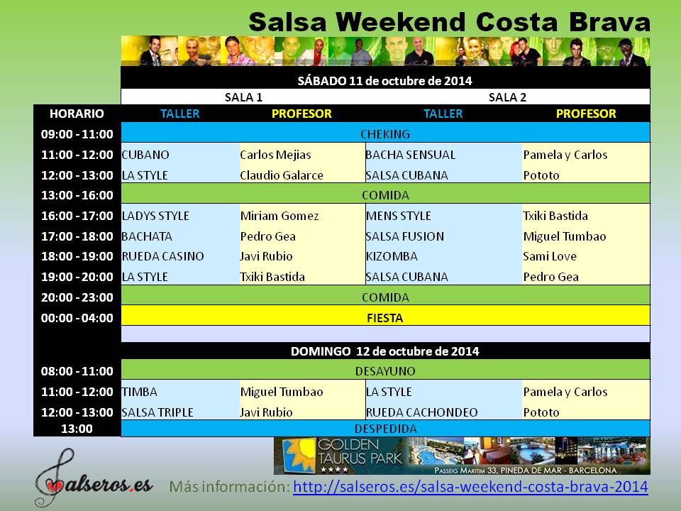 Programa Salsa Weekend Costa Brava